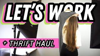 CHAT & WORK with Me!! + Crossroads Thrift Haul