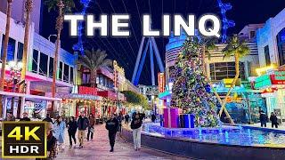 [4K] The LINQ Las Vegas Walking Tour | December 2024 | Las Vegas Strip