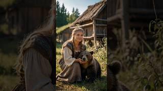 Viking life  #aicreations #vikinglife #cutestanimals #vikingwoman