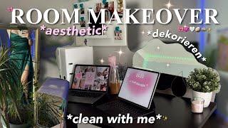 aesthetic *CLEAN GIRL* room makeover VLOG ‍️ aufräumen & dekorieren