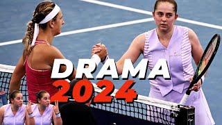 TOP 10 WTA Tennis DRAMA in 2024 (Brutal)