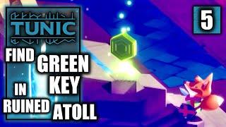 Tunic - Find Green Key in Ruined Atoll, Library Annex - No Commentary Gameplay Playthrough Part 5