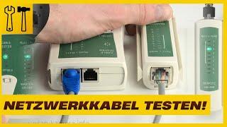 Netzwerkkabel mit einem Netzwerkkabeltester testen und prüfen - Kurzanleitung