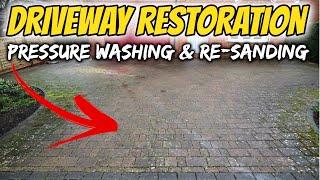 Driveway pressure washing and restore