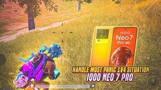 HANDLE MOST PANIC 1V4 CLUTCHES IN PUBG BGMI  IQOO NEO 7 PRO SMOOTH + 90FPS PUBG / BGMI TEST 2024