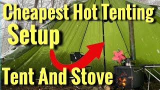 Cheapest Hot Tenting Setup From Amazon | Hot Tent and Stove Setup