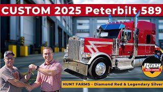 HUNT FARMS – Diamond Red & Legendary Silver 2025 Peterbilt 589 Custom Truck