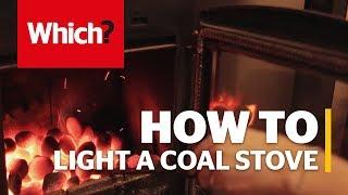 How to light a coal stove