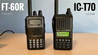 Два японца. Icom IC-T70 vs Yaesu FT-60R