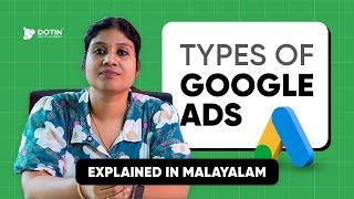 Types of Google Ads Explained in Malayalam | Dotin Academy | Digital Marketing Course