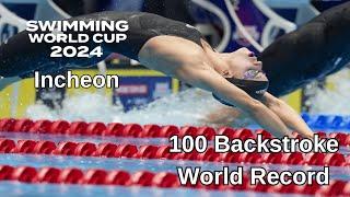 Реган Сміт 100 на спині Рекорд Світу, Інчхон/Regan Smith 100 Backstroke  World Record, Incheon 2024