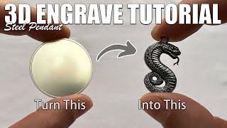 Deep Engrave A Snake Pendant - DIY Tutorial & Fiber Laser Settings