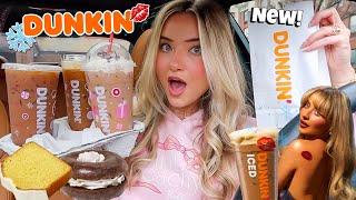 Trying Dunkin's SABRINA CARPENTER Drink and NEW 2025 Winter Menu!