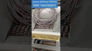 shredding the steel stranded wire into pieces | steel wire two shaft shredder machine made in China