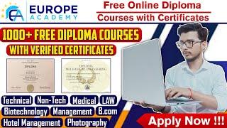 Free diploma courses with certificate online | Europe Academy Germany | free certificate @fzFact