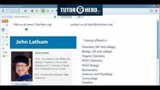 Online Chemistry and Biology Tutor