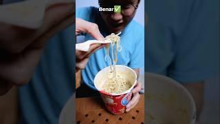 MAKAN POP MIE BENAR SALAH!? #food #asmr #mukbang #makanan #popmie