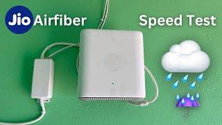 Jio Airfiber Speed Test | jio Airfiber Speed test in rain ️ ️ | jio Airfiber speed in Village