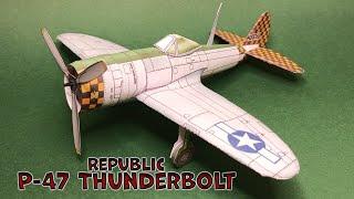 Republic P-47 Thunderbolt Paper Model | How to Make a Paper Airplane | Paper Craft | Paper P-47 DIY