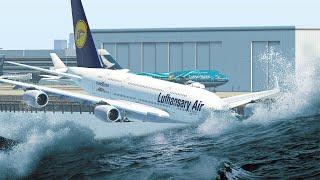 SCARIEST AIRPORT!!! Skilled Pilot did Most Riskiest Landing of Lufthansa Boeing 777 at tokyo Airport