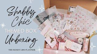 UNBOXING | Shabby Chic box Mystery Themed Stationary -Planner Box | The Rosey Life Planner