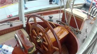 1903 Antique Sailboat "Witchcraft" 66 feet of Antique Working Wooden Yacht by ABKVideo