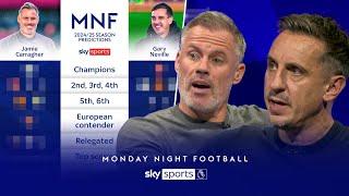 Jamie Carragher and Gary Neville give their 2024/25 season predictions! 