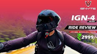 Most Viral Helmet Ignite IGN4 Gloss BlackRide Review Best Helmet Under 3000 Better Than Axor & SMK?