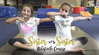 Sister VS Sister Gymnastics Obstacle Course| Sariah SGG