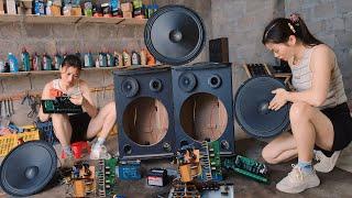 Genius girl repairs a seriously damaged high-power speaker (Bluetooth).