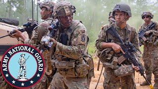 US Army. Soldiers of the Florida National Guard during military exercises.