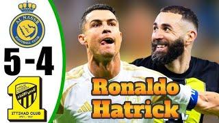 Ronaldo Hat-Trick In 5 Min  Al Nassr vs Al Ittihad 5-4 - All Goals & Highlights - 2024