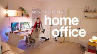 My 2024 Home Office Tour | cozy + creative desk setup, office furniture, organization system