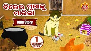 Bilei Musa Ku Marila ବିଲେଇ ମୂଷା କୁ ମାରିଲା Odia Moral Story |  Huke Hu TV