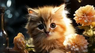 Cute animation with baby kitten