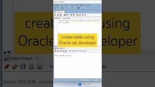 create table using Oracle sql developer #shortsfeed #ytshorts #trending #viral #oracle