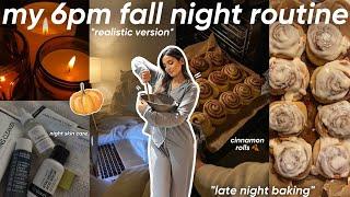 my realistic 6pm fall night routine|روتيني المسائي من مورا نهار طويل (baking night🫖)