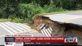 Bulloch County sees extensive flooding, road damage from Debby