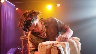 Soundstone |  Live stone carving | Darwin Fringe Festival 2021