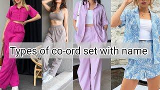 Types of co-ord set with name||THE TRENDY GIRL