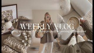 WEEKLY VLOG | spring decor haul, IKEA home projects, brand photoshoot & cosy at home