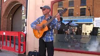 Does any one know the name of this person. Street Entertainers in Stratford Upon Avon (A5)