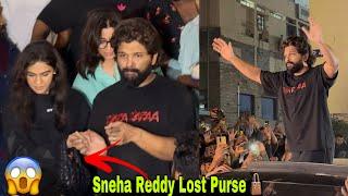 Allu Arjun Wife Sneha Lost her Wallet  | Allu Arjun, Sneha Reddy, Rashmika watching Pushpa 2 Movie