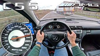 Mercedes C55 AMG - TOP SPEED POV on AUTOBAHN [NO SPEED LIMIT]