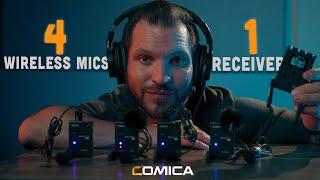 Comica BoomX-U QUA.  FOUR Wireless Mics into 1 Receiver?!!