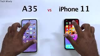 SAMSUNG A55 vs iPhone 11 - Speed Test