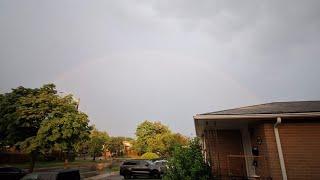 Rainbow in GTA after thunderstorm #rainyday #rainbow #live