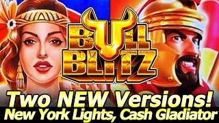 NEW Bull Blitz Slots! New York Lights and Cash Gladiator at Harrah's Resort Southern California!