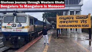 Bangalore to Mangalore Train journey  in Monsoon | Glorious journey through Western Ghats