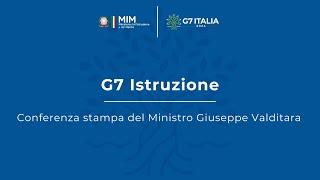 Trieste, conferenza stampa del Ministro Valditara alla conclusione dei lavori del G7 Istruzione